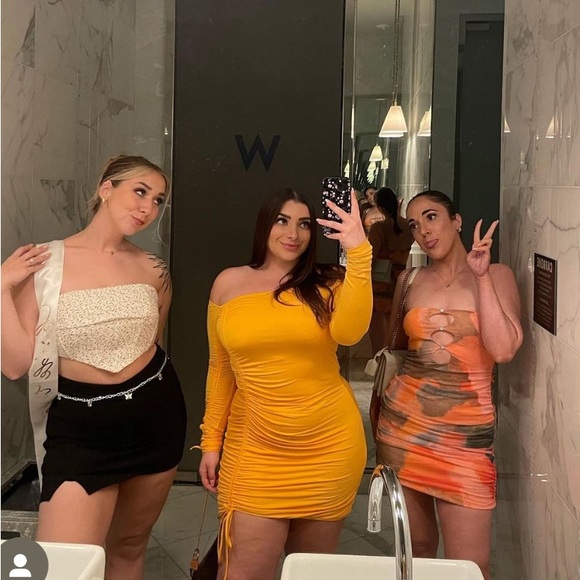 Camila Coelho Lena Mini Dress, Tangerine Orange - Picture 5 of 5